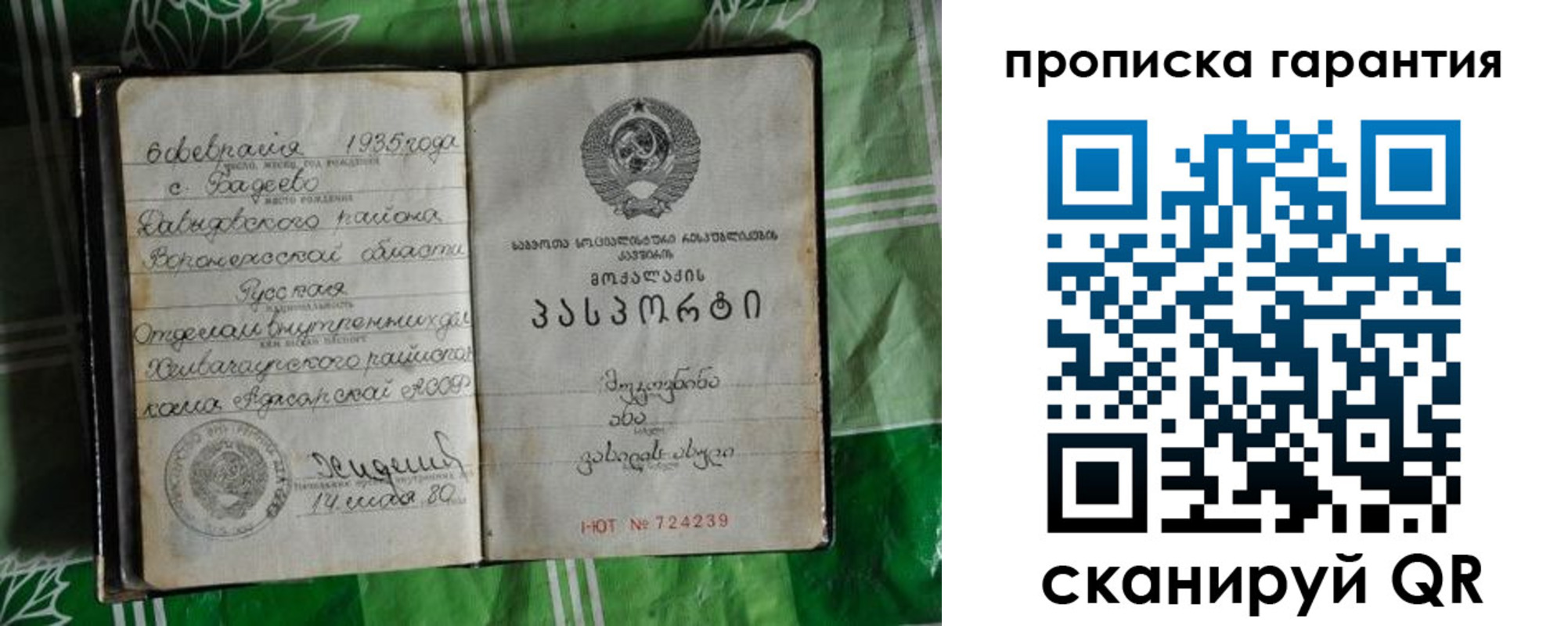 временная регистрация гарантия в Скопине